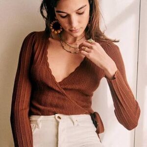 Sezane Solweig Jumper Noisette - Size S